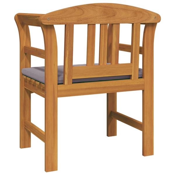 Grote foto vidaxl bank met kussen natuurlijke olie afwerking 68 5 x 46 x 82 5 cm tuin en terras tuinmeubelen