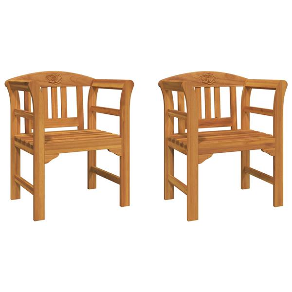 Grote foto vidaxl bank met kussen natuurlijke olie afwerking 68 5 x 46 x 82 5 cm tuin en terras tuinmeubelen