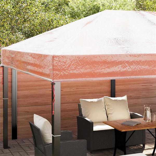 Grote foto vidaxl gazebo dekking vervanging doorzichtig 400 x 300 x 32 cm pvc tuin en terras overige tuin en terras