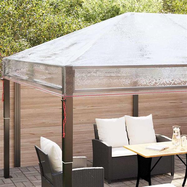 Grote foto vidaxl gazebo dekking vervanging doorzichtig 400 x 300 x 32 cm pvc tuin en terras overige tuin en terras