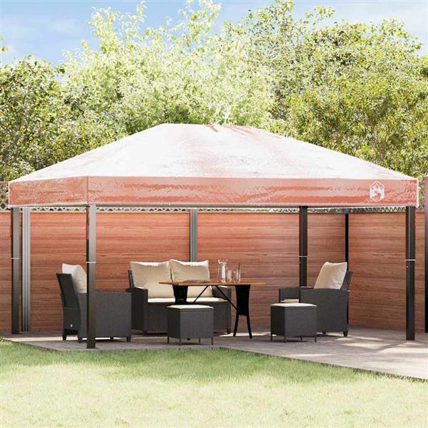 Grote foto vidaxl gazebo dekking vervanging doorzichtig 400 x 300 x 32 cm pvc tuin en terras overige tuin en terras