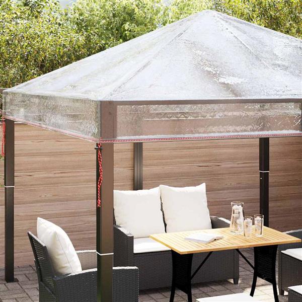 Grote foto vidaxl gazebo dekking vervanging doorzichtig 400 x 300 x 32 cm pvc tuin en terras overige tuin en terras