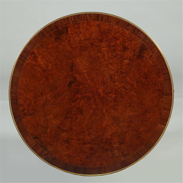 Grote foto amboina bouillotte tafel gesig. escalier de christal paris met twee laden verguld brons no.361895 antiek en kunst stoelen en banken