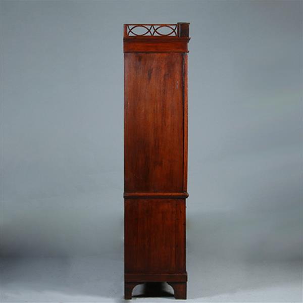 Grote foto hollands neoclassicistisch kabinet met afneembaar hekje in zeer fraaie patina ca 1800 no.892955 antiek en kunst stoelen en banken