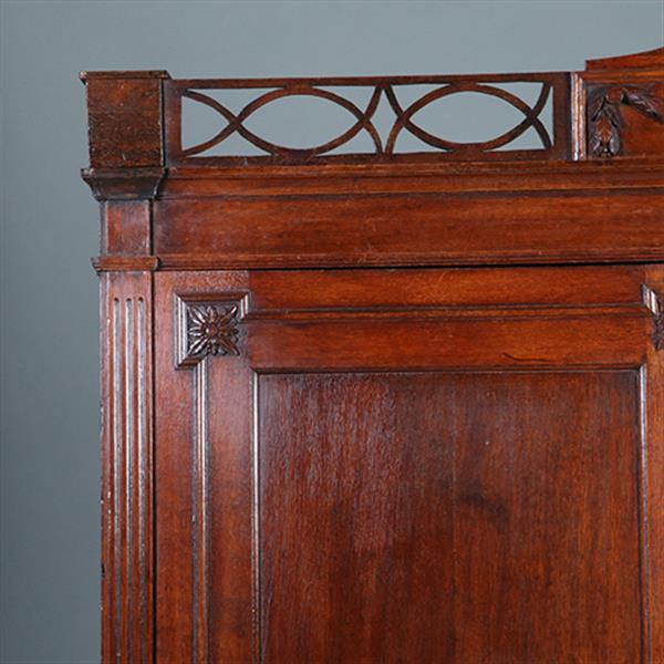 Grote foto hollands neoclassicistisch kabinet met afneembaar hekje in zeer fraaie patina ca 1800 no.892955 antiek en kunst stoelen en banken