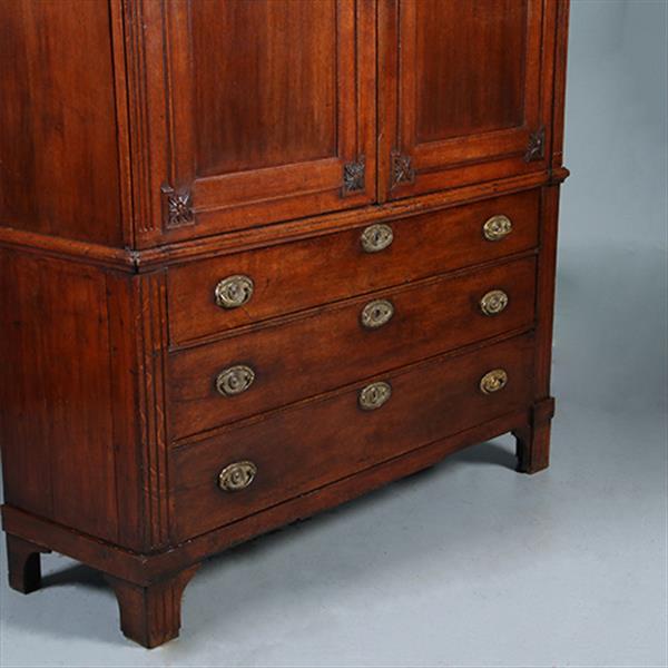 Grote foto hollands neoclassicistisch kabinet met afneembaar hekje in zeer fraaie patina ca 1800 no.892955 antiek en kunst stoelen en banken