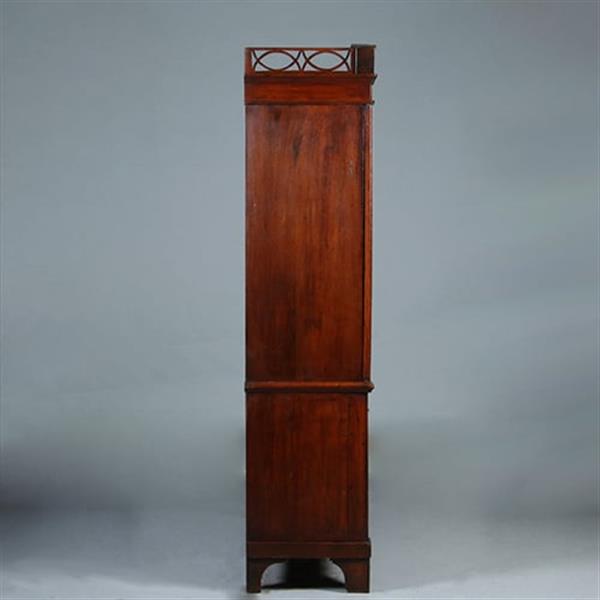 Grote foto hollands neoclassicistisch kabinet met afneembaar hekje in zeer fraaie patina ca 1800 no.892955 antiek en kunst stoelen en banken