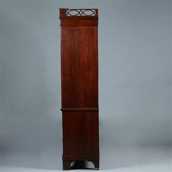 Grote foto hollands neoclassicistisch kabinet met afneembaar hekje in zeer fraaie patina ca 1800 no.892955 antiek en kunst stoelen en banken