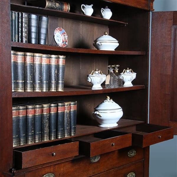 Grote foto hollands neoclassicistisch kabinet met afneembaar hekje in zeer fraaie patina ca 1800 no.892955 antiek en kunst stoelen en banken