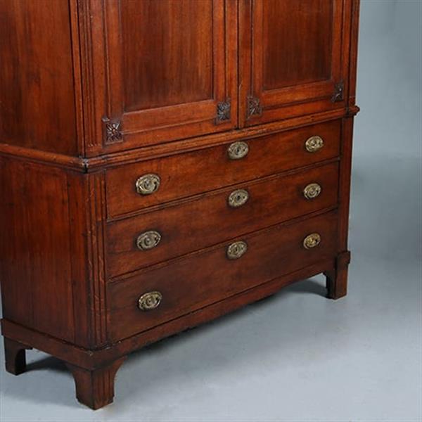 Grote foto hollands neoclassicistisch kabinet met afneembaar hekje in zeer fraaie patina ca 1800 no.892955 antiek en kunst stoelen en banken
