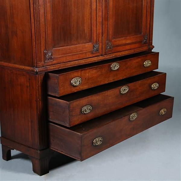 Grote foto hollands neoclassicistisch kabinet met afneembaar hekje in zeer fraaie patina ca 1800 no.892955 antiek en kunst stoelen en banken