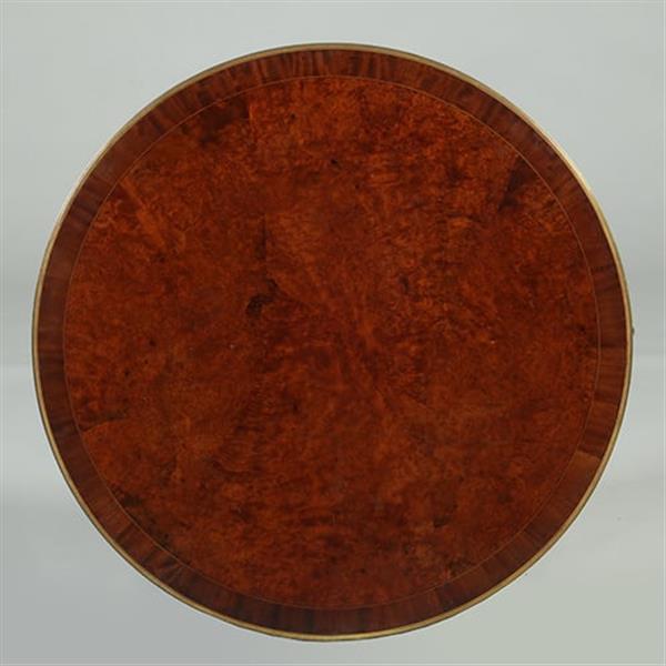 Grote foto amboina bouillotte tafel gesig. escalier de christal paris met twee laden verguld brons no.361895 antiek en kunst stoelen en banken