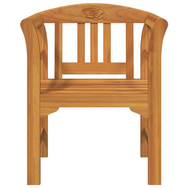 Grote foto vidaxl bank met kussen natuurlijke olie afwerking 68 5 x 46 x 82 5 cm tuin en terras tuinmeubelen