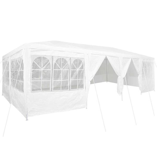 Grote foto vidaxl partytent wit 800 x 400 x 266 cm polyetheen tuin en terras overige tuin en terras
