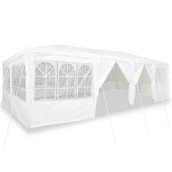 Grote foto vidaxl partytent wit 800 x 400 x 266 cm polyetheen tuin en terras overige tuin en terras