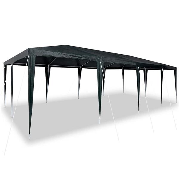 Grote foto vidaxl partytent groen 800 x 400 x 266 cm polyethyleen en staal tuin en terras overige tuin en terras