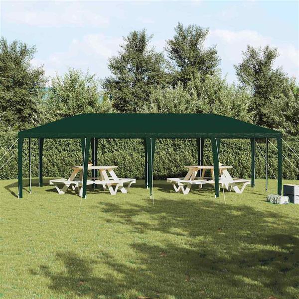 Grote foto vidaxl partytent groen 800 x 400 x 266 cm polyethyleen en staal tuin en terras overige tuin en terras