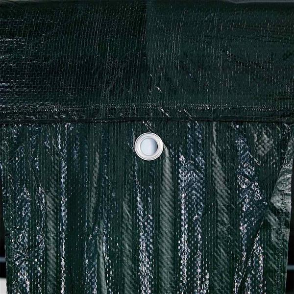 Grote foto vidaxl partytent groen 800 x 400 x 266 cm polyethyleen en staal tuin en terras overige tuin en terras