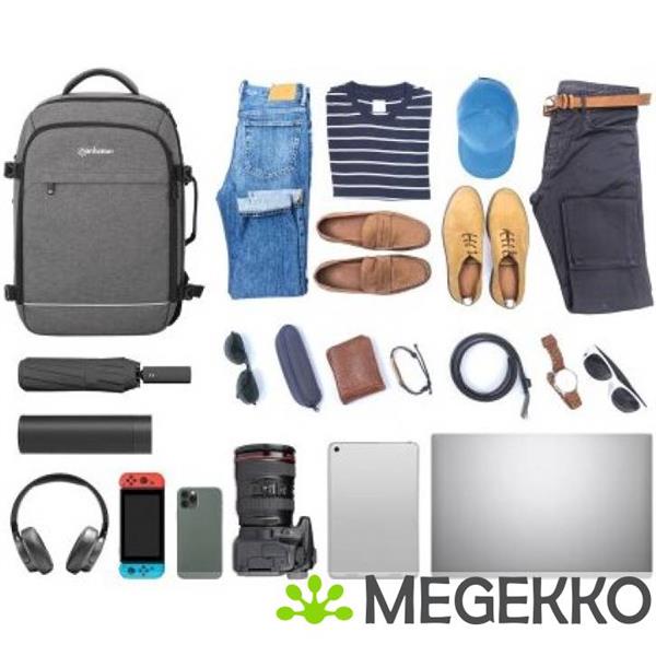 Grote foto manhattan 440370 notebooktas 43 9 cm 17.3 rugzak grijs computers en software overige computers en software