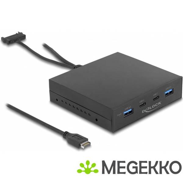 Grote foto delock 64057 3 5 usb 3.2 gen 2 voorpaneel 2 x usb type c 2 x usb type a computers en software overige computers en software
