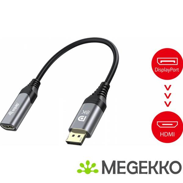Grote foto equip 133446 video kabel adapter 0 15 m displayport hdmi zwart grijs computers en software overige computers en software