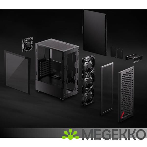 Grote foto xpg valor air midi tower zwart computers en software behuizingen en kasten