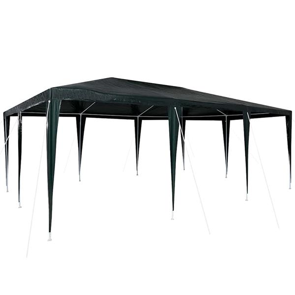 Grote foto vidaxl partytent groen 600 x 400 x 266 cm polyethyleen en staal tuin en terras overige tuin en terras