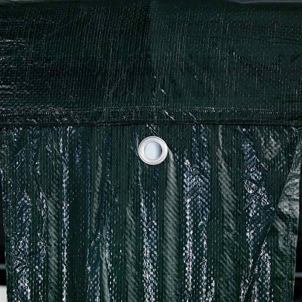 Grote foto vidaxl partytent groen 600 x 400 x 266 cm polyethyleen en staal tuin en terras overige tuin en terras