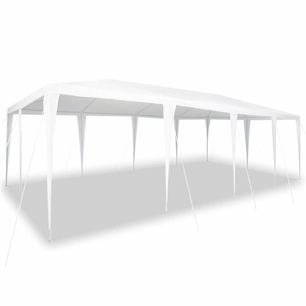 Grote foto vidaxl partytent wit 800 x 400 x 266 cm polyethyleen en staal tuin en terras overige tuin en terras