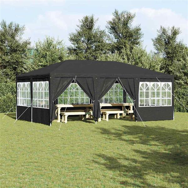 Grote foto vidaxl partytent antraciet 600 x 400 x 266 cm polyetheen tuin en terras overige tuin en terras