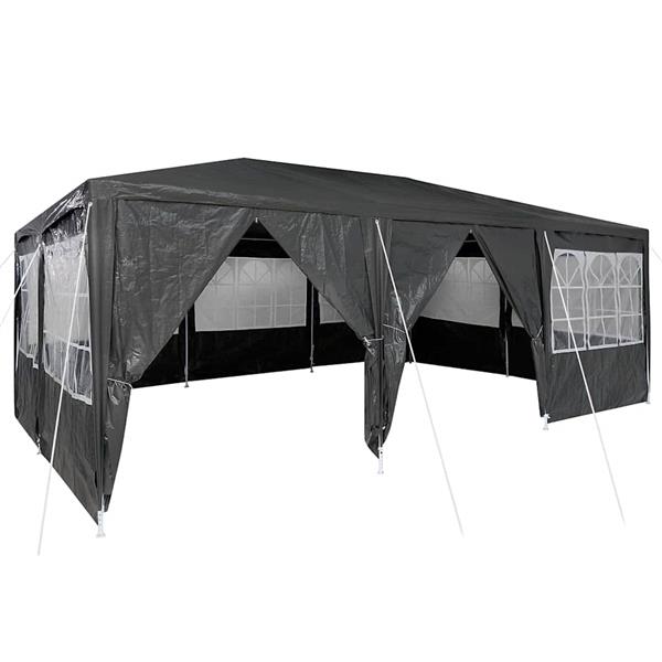Grote foto vidaxl partytent antraciet 600 x 400 x 266 cm polyetheen tuin en terras overige tuin en terras
