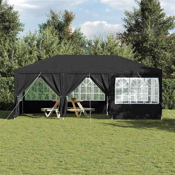 Grote foto vidaxl partytent antraciet 600 x 400 x 266 cm polyetheen tuin en terras overige tuin en terras