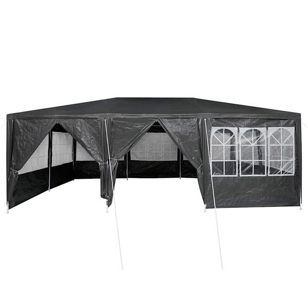 Grote foto vidaxl partytent antraciet 600 x 400 x 266 cm polyetheen tuin en terras overige tuin en terras