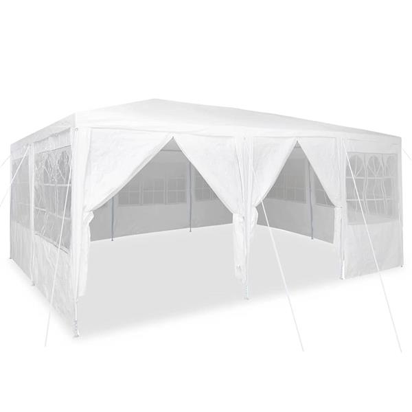 Grote foto vidaxl partytent wit 600 x 400 x 266 cm polyetheen tuin en terras overige tuin en terras