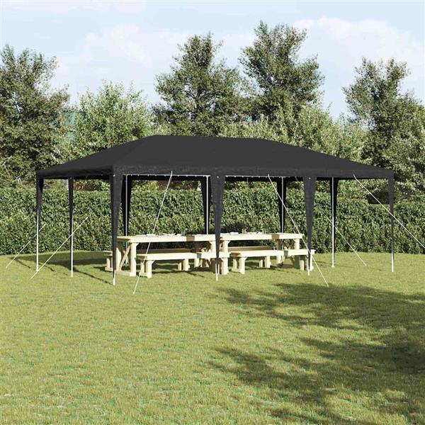 Grote foto vidaxl partytent antraciet 600 x 400 x 266 cm polyethyleen en staal tuin en terras overige tuin en terras