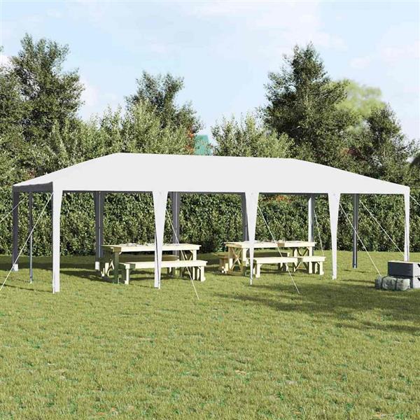 Grote foto vidaxl partytent wit 800 x 400 x 266 cm polyethyleen en staal tuin en terras overige tuin en terras