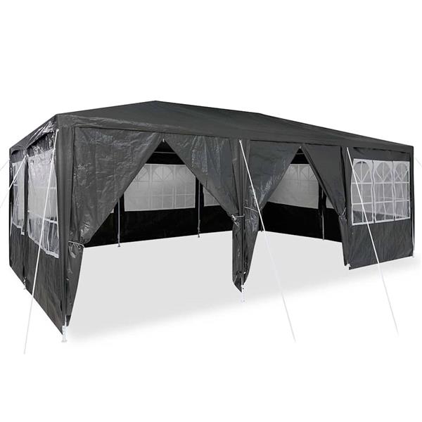 Grote foto vidaxl partytent antraciet 600 x 400 x 266 cm polyetheen tuin en terras overige tuin en terras