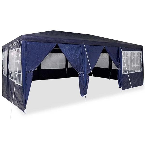 Grote foto vidaxl partytent blauw 600 x 400 x 266 cm polyetheen tuin en terras overige tuin en terras