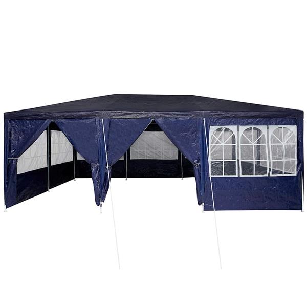 Grote foto vidaxl partytent blauw 600 x 400 x 266 cm polyetheen tuin en terras overige tuin en terras