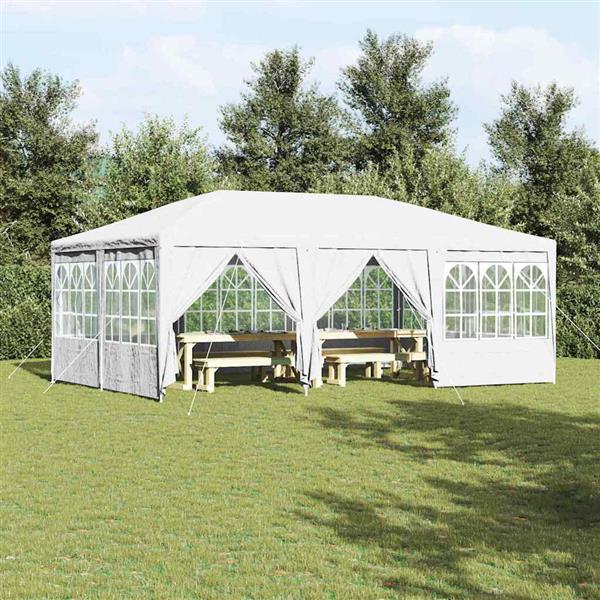 Grote foto vidaxl partytent wit 600 x 400 x 266 cm polyetheen tuin en terras overige tuin en terras