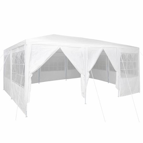 Grote foto vidaxl partytent wit 600 x 400 x 266 cm polyetheen tuin en terras overige tuin en terras