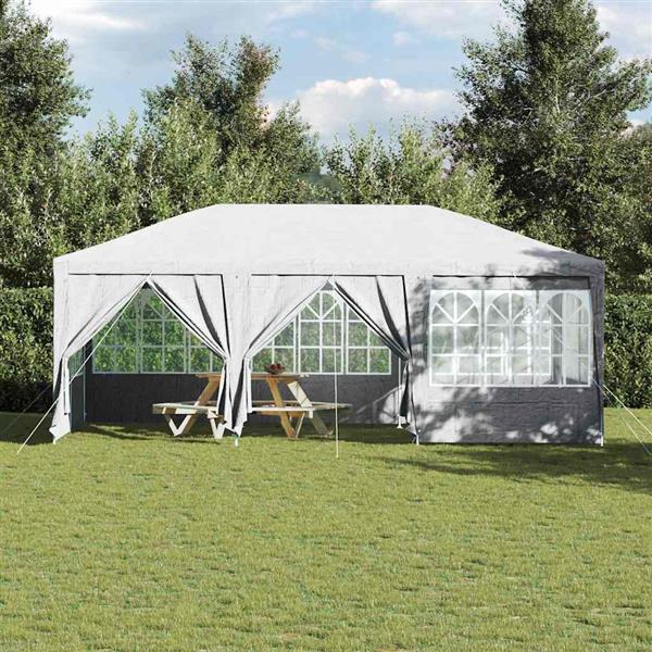 Grote foto vidaxl partytent wit 600 x 400 x 266 cm polyetheen tuin en terras overige tuin en terras