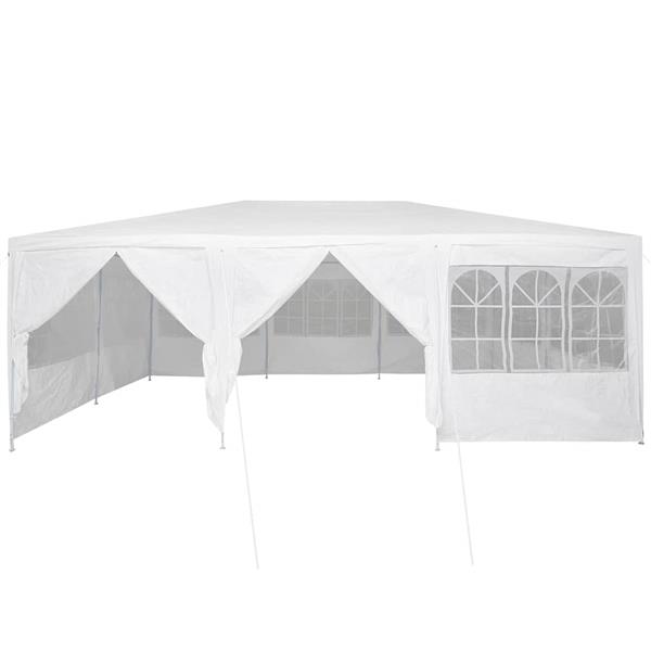 Grote foto vidaxl partytent wit 600 x 400 x 266 cm polyetheen tuin en terras overige tuin en terras