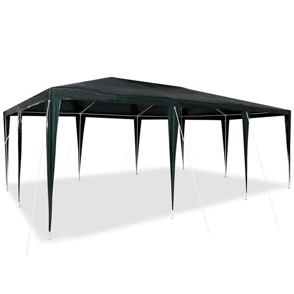 Grote foto vidaxl partytent groen 600 x 400 x 266 cm polyethyleen en staal tuin en terras overige tuin en terras