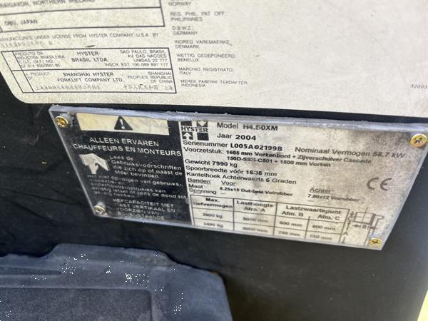 Grote foto heftruck hyster h4.50xm duplo 400 sideshift forkpositioner perkins diesel agrarisch heftrucks