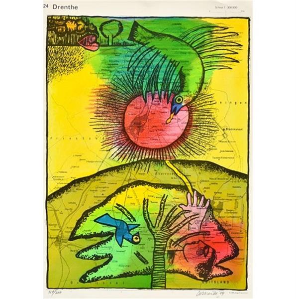 Grote foto corneille drenthe antiek en kunst litho en zeefdrukken