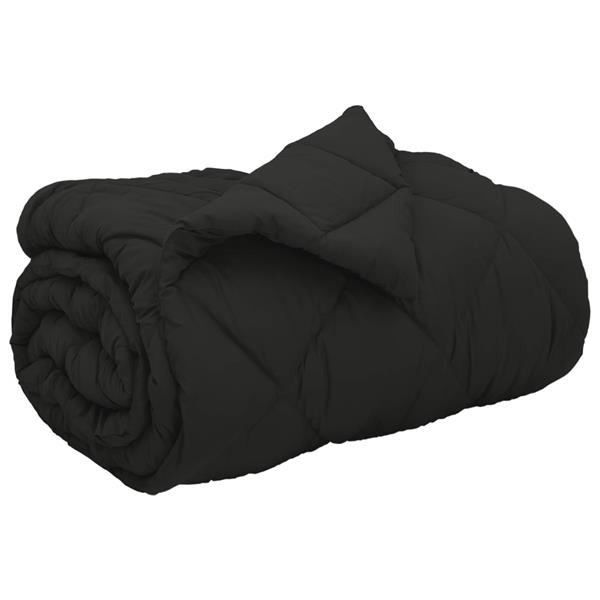 Grote foto vidaxl winter dekbed zwart 200 x 135 cm microfiber huis en inrichting bedden