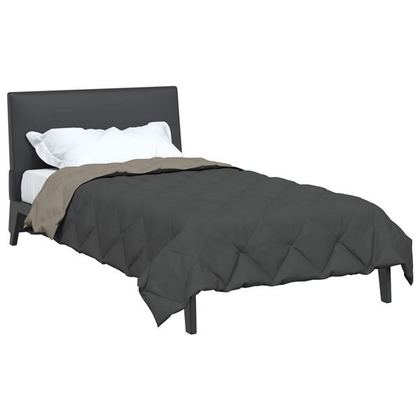 Grote foto vidaxl vol jaar dekbed lichtgrijs en antraciet 200 x 155 cm microfiber huis en inrichting bedden