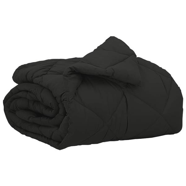 Grote foto vidaxl vol jaar dekbed zwart 200 x 155 cm microfiber huis en inrichting bedden