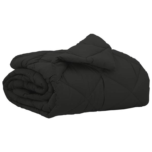 Grote foto vidaxl zomer dekbed zwart 200 x 155 cm microfiber huis en inrichting bedden